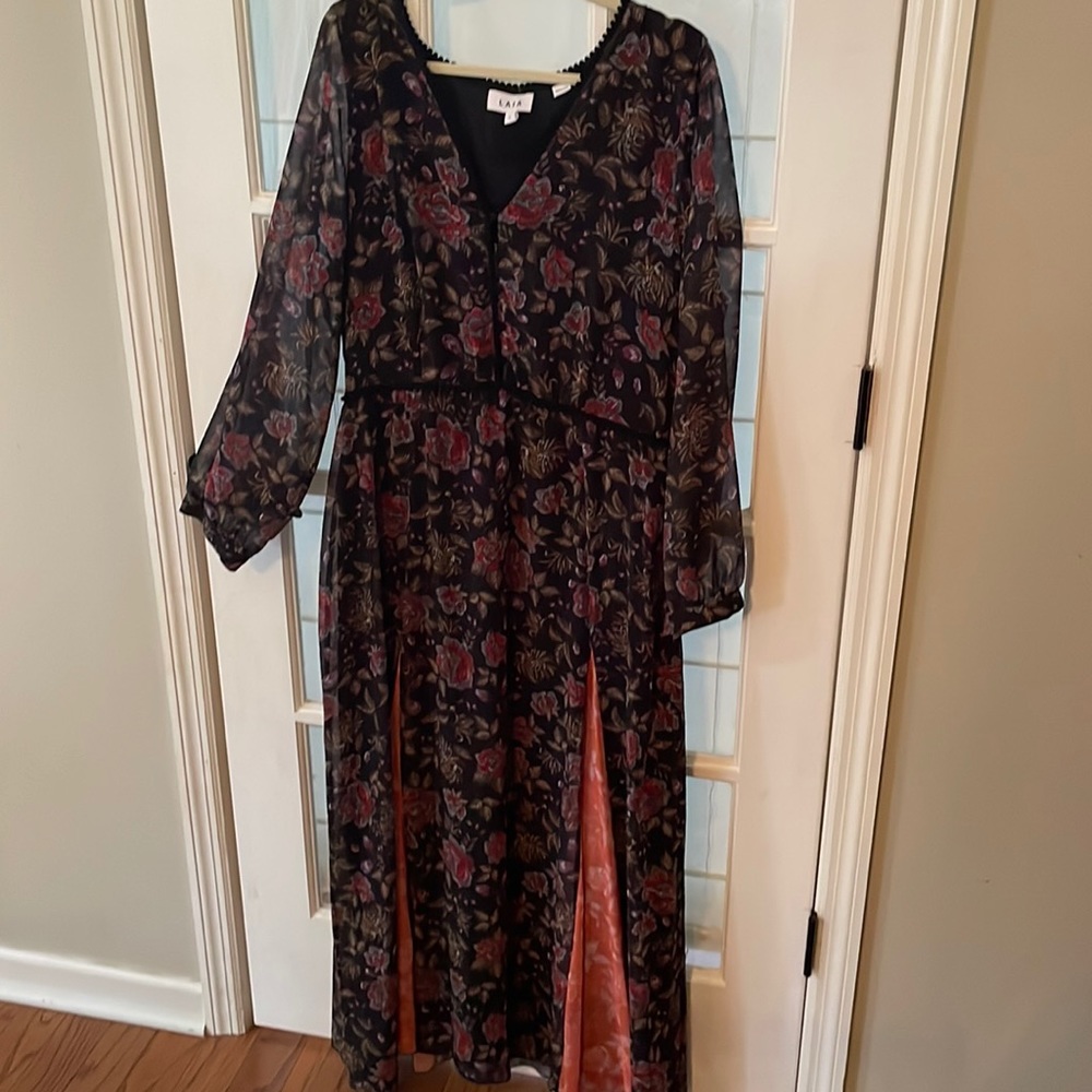 LAIA Anthropologie Maxi Dress with Long Sleeves